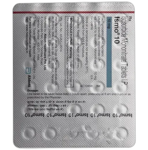 ismo 10mg tablet 30's